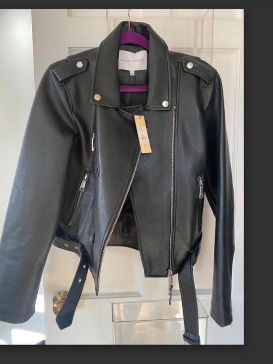 NWT Rebecca Minkoff Faux Leather Jacket sz M - Picture 2 of 2